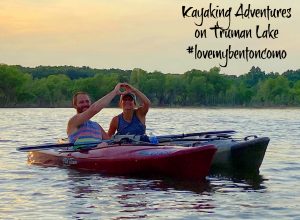 kayak rentals on Truman Lake in Missouri are perfect for sunset 